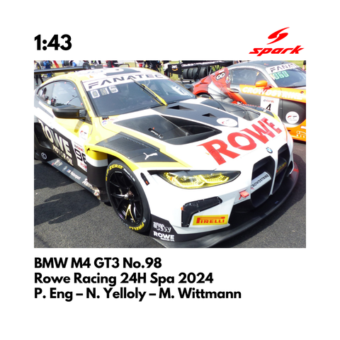 BMW M4 GT3 No.98 Rowe Racing 24H Spa 2024 - Spark Model Car