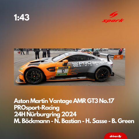 Aston Martin Vantage AMR GT3 No.17 PROsport-Racing 24H Nürburgring 2024 - 1:43 Spark Model Car