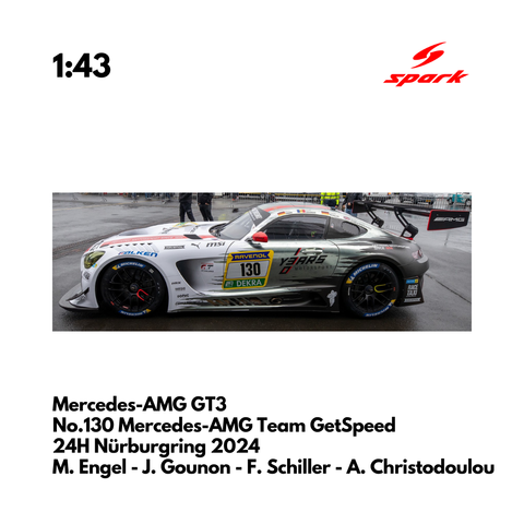 Mercedes-AMG GT3 No.130 Mercedes-AMG Team GetSpeed 24H Nürburgring 2024 - 1:43 Spark Model Car
