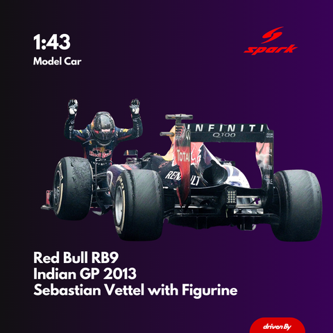 Sebastian Vettel Red Bull RB9 - Indian GP 2013 Limited Edition Model Car with Figurine - Spark Model