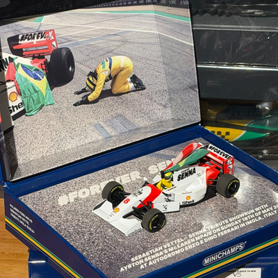 Sebastian Vettel - McLaren Ford MP4/8 Tribute To Aryton Senna Imola GP 2024 Model Car - Minichamps