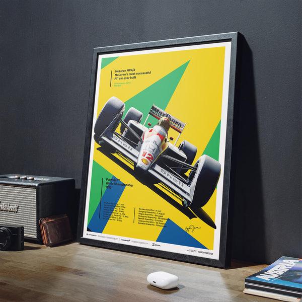 McLaren MP4/4 - Ayrton Senna - San Marino GP - 35th Anniversary - 1988 Automobilist Poster