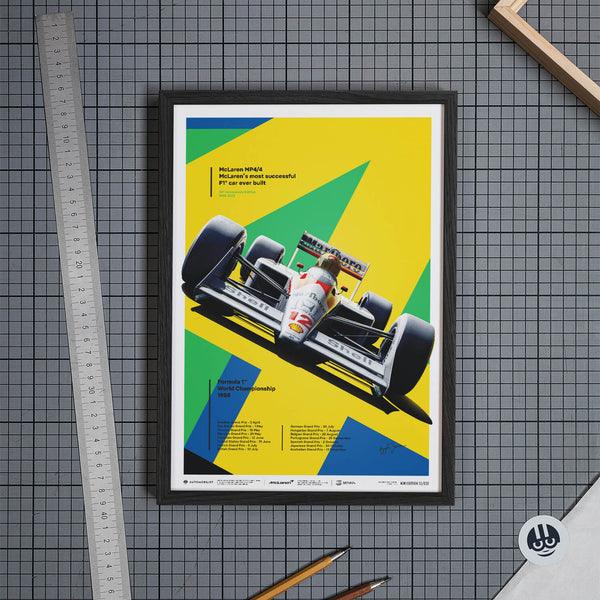 McLaren MP4/4 - Ayrton Senna - San Marino GP - 35th Anniversary - 1988 Automobilist Poster