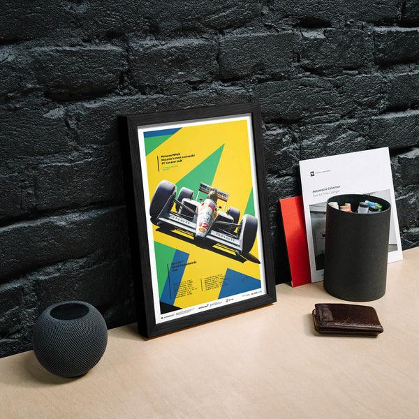 McLaren MP4/4 - Ayrton Senna - San Marino GP - 35th Anniversary - 1988 Automobilist Poster