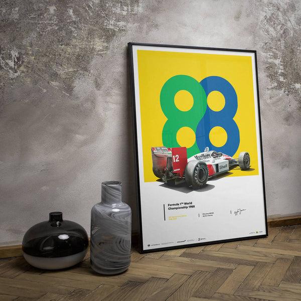 McLaren MP4/4 - Ayrton Senna - 88 - San Marino GP - 35th Anniversary - 1988 Automobilist Poster