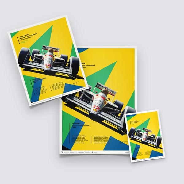 McLaren MP4/4 - Ayrton Senna - San Marino GP - 35th Anniversary - 1988 Automobilist Poster