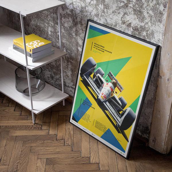 McLaren MP4/4 - Ayrton Senna - San Marino GP - 35th Anniversary - 1988 Automobilist Poster