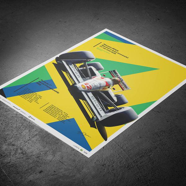 McLaren MP4/4 - Ayrton Senna - San Marino GP - 35th Anniversary - 1988 Automobilist Poster