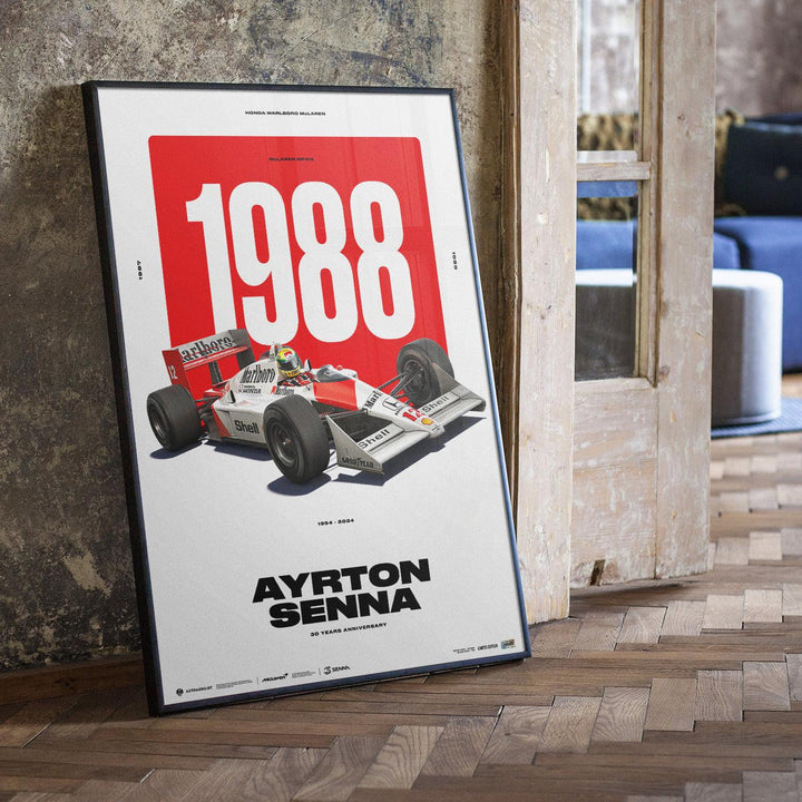Ayrton Senna McLaren MP4/4 | 30 YEARS OF LEGACY | Limited Edition Poster