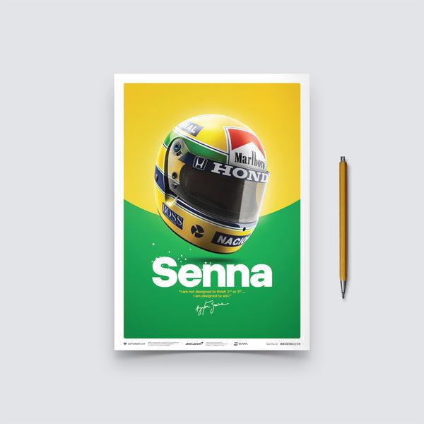 McLaren MP4/4 - Ayrton Senna - Helmet - San Marino GP - 1988 Automobilist Poster