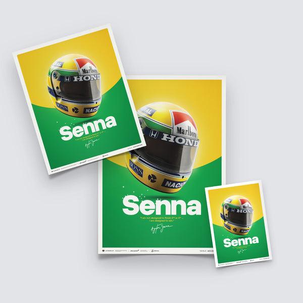 McLaren MP4/4 - Ayrton Senna - Helmet - San Marino GP - 1988 Automobilist Poster