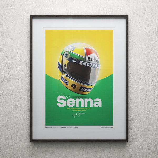 McLaren MP4/4 - Ayrton Senna - Helmet - San Marino GP - 1988 Automobilist Poster