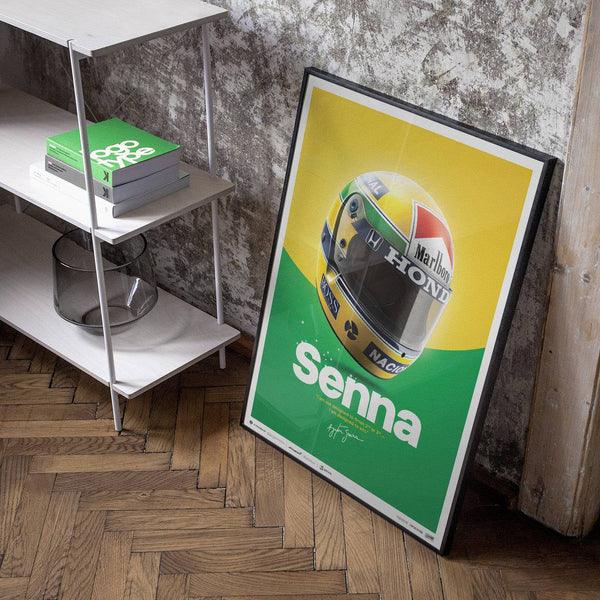 McLaren MP4/4 - Ayrton Senna - Helmet - San Marino GP - 1988 Automobilist Poster