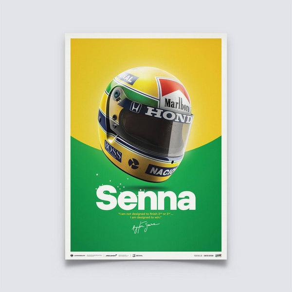 McLaren MP4/4 - Ayrton Senna - Helmet - San Marino GP - 1988 Automobilist Poster