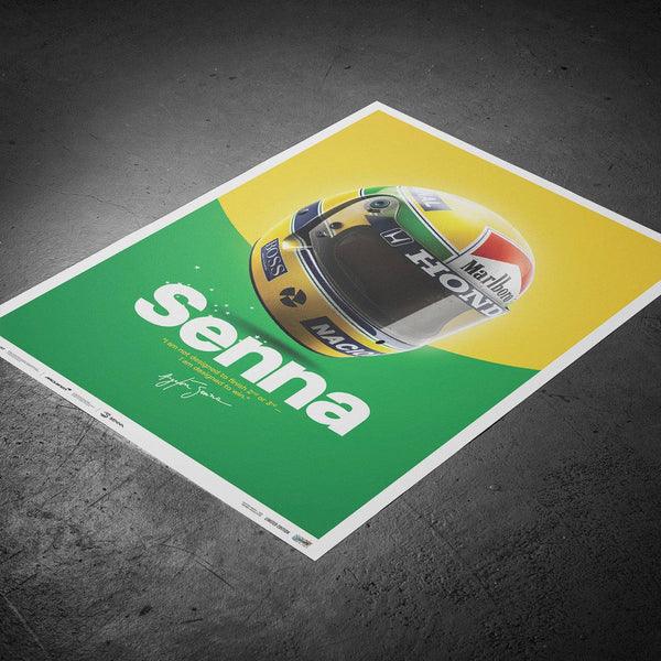 McLaren MP4/4 - Ayrton Senna - Helmet - San Marino GP - 1988 Automobilist Poster
