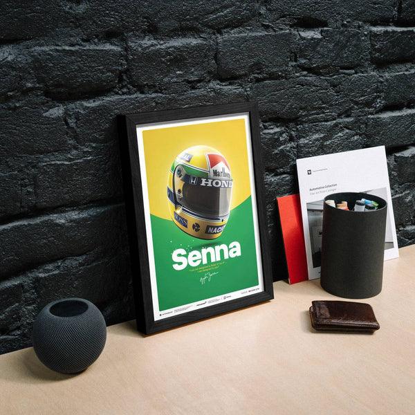 McLaren MP4/4 - Ayrton Senna - Helmet - San Marino GP - 1988 Automobilist Poster