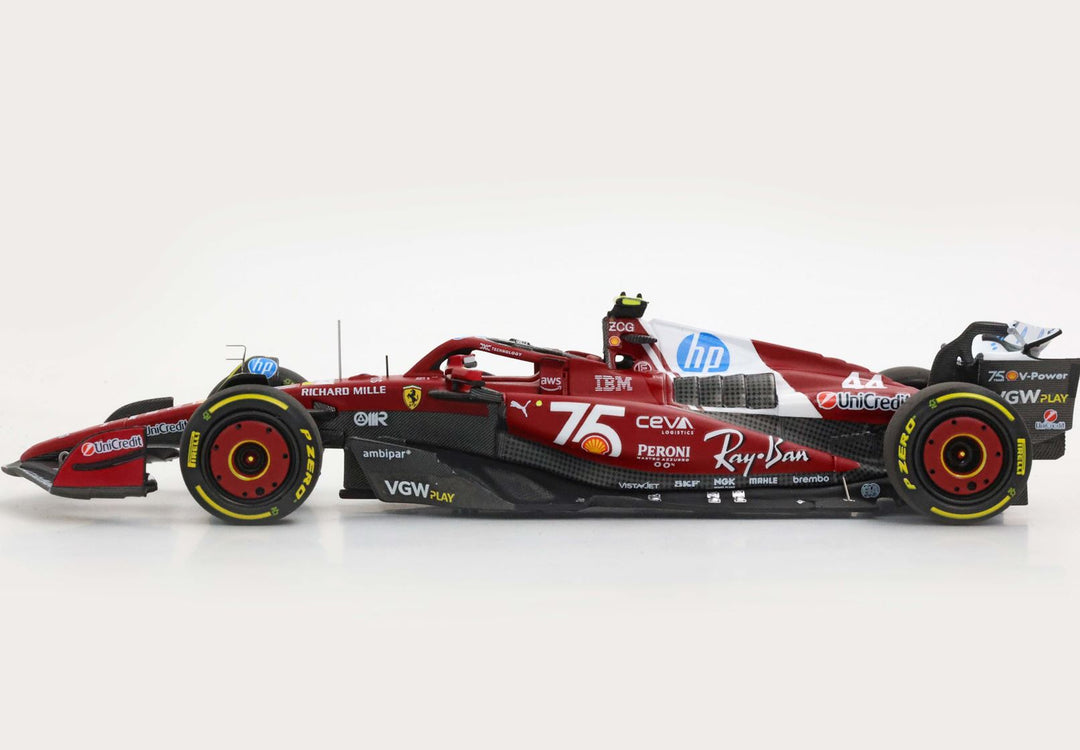 Ferrari SF25 Monaco livery for 75 years with Shell - Lewis Hamilton - BBR Model Car