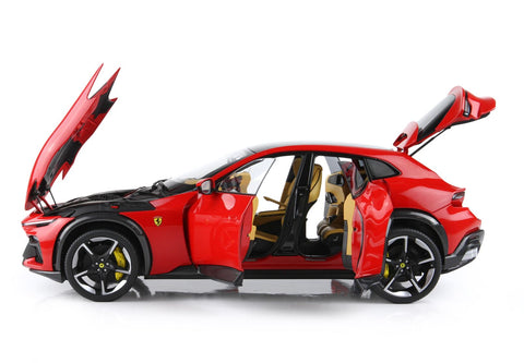 Ferrari Purosangue Panoramic roof Rosso Corsa / Grigio Titanio Diecast 1:18 - BBR Model Car