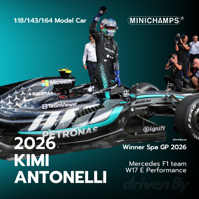 Kimi Antonelli Mercedes-AMG W17 Winner Spa GP 2026 with Figurine - Minichamps Model Car