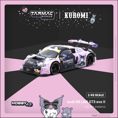 Kuromi livery Audi R8 LMS GT3 evo II Macau GT Cup - FIA GT World Cup 2024 Uno Racing Adderly Fong  1:43 Model car  - Tarmac Works