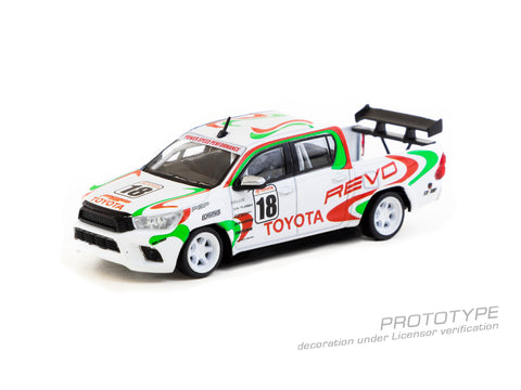 Scale 1/64 - Toyota Hilux White Model Car - Tarmac Works