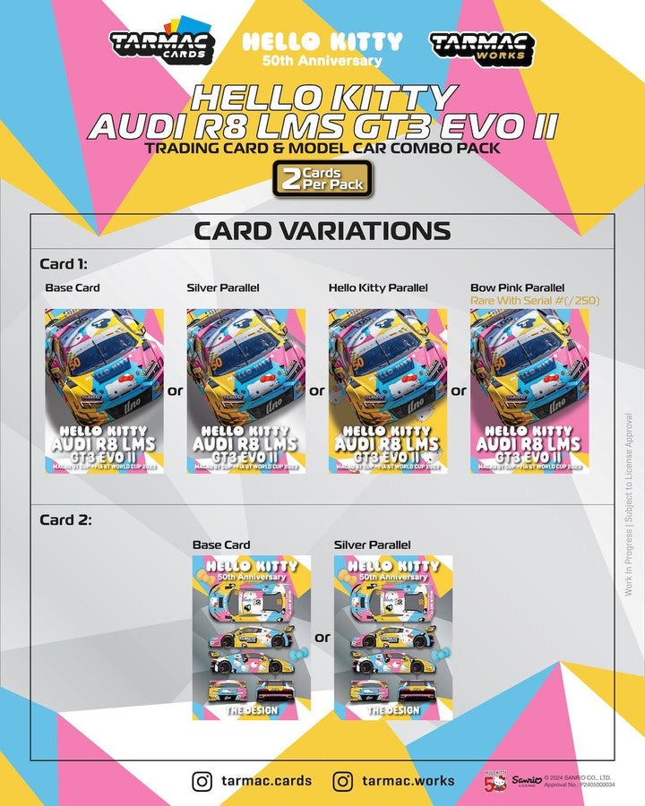 Hello Kitty Livery Adderly Fong - Audi R8 LMS GT3 EVO II Macau GT Cup 2023  1:64 / 1:43  - Tarmac Works
