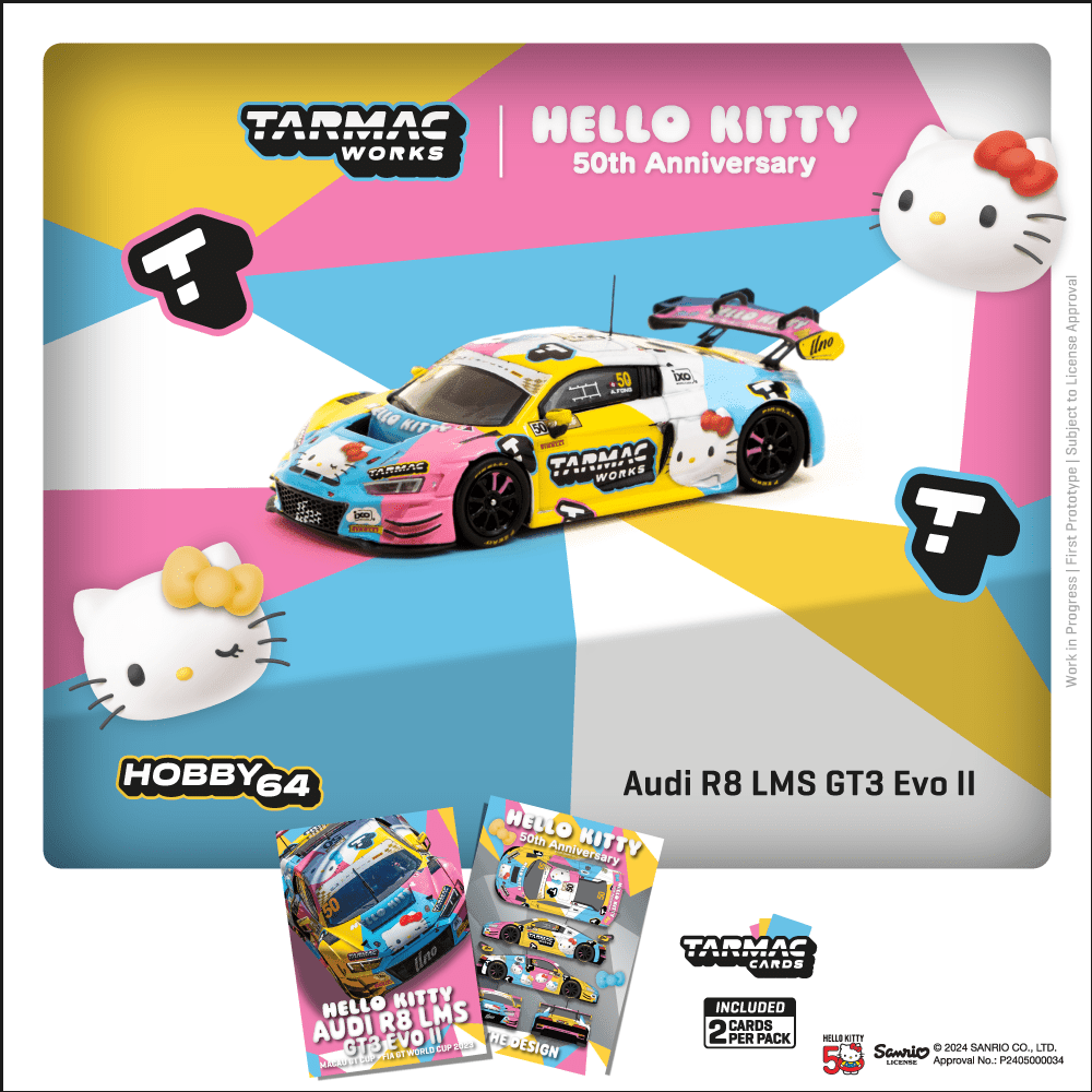 Hello Kitty Livery Adderly Fong - Audi R8 LMS GT3 EVO II Macau GT Cup 2023  1:64 / 1:43  - Tarmac Works