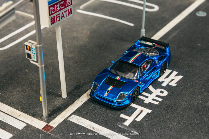 Scale 1:64 Ferrari F40 LM Chrome Blue - Tarmac Works