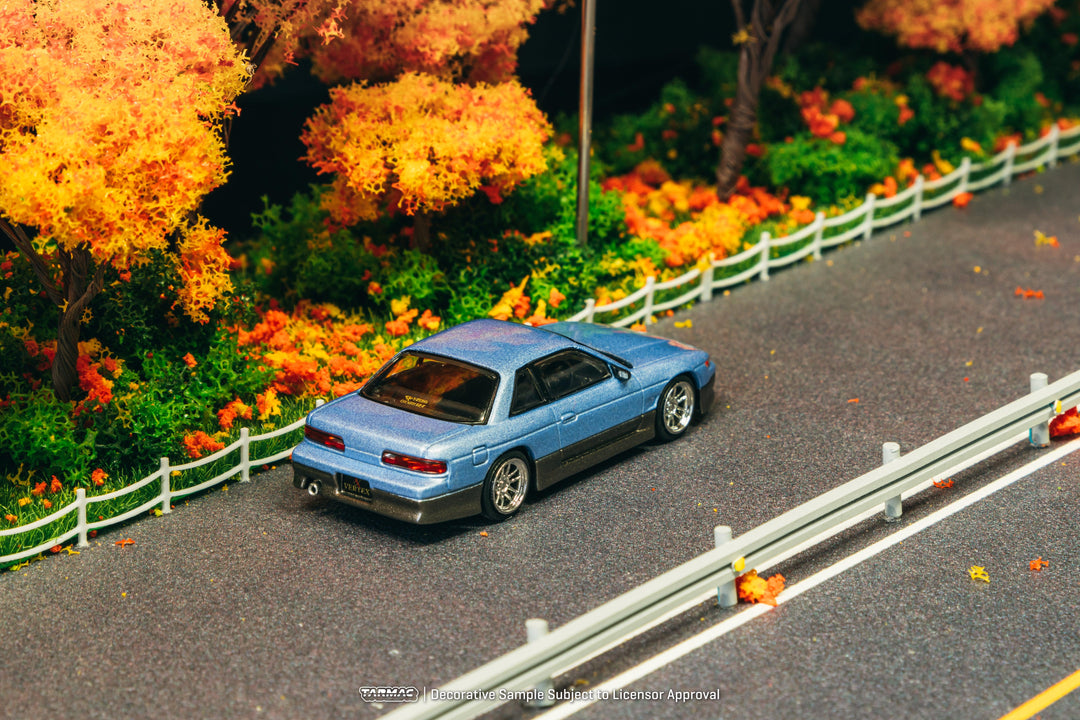 Scale 1/64 - VERTEX Nissan Silvia (S13) Blue / Grey - Tarmac Works