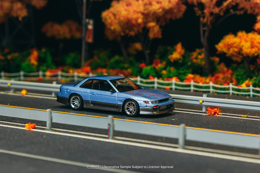 Scale 1/64 - VERTEX Nissan Silvia (S13) Blue / Grey - Tarmac Works