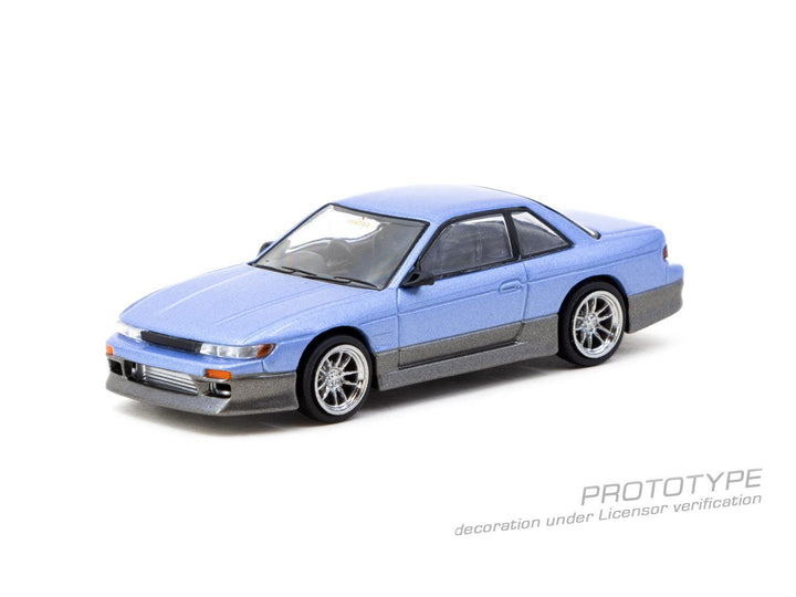 Scale 1/64 - VERTEX Nissan Silvia (S13) Blue / Grey - Tarmac Works