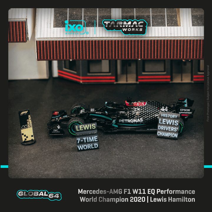 Scale 1/64 - Mercedes Mercedes-AMG F1 W11 EQ Performance Turkish Grand Prix 2020 Winner World Champion 2020 Lewis Hamilton - Tarmac Works Model Car