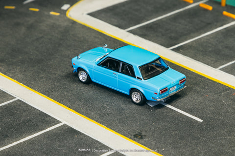 Scale 1/64 - Datsun 510 Light Blue Model Car - Tarmac Works