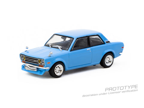 Scale 1/64 - Datsun 510 Light Blue Model Car - Tarmac Works