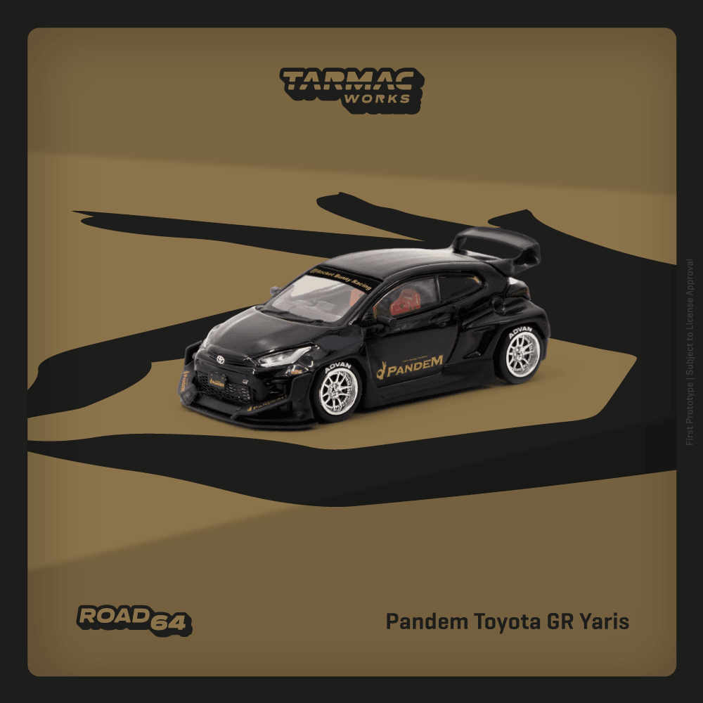 1/64 - Pandem Toyota GR Yaris Black - Tarmac Works