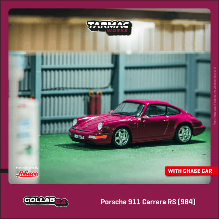 Scale 1/64 - Porsche 911 964 RS  Ruby Star - Tarmac Works