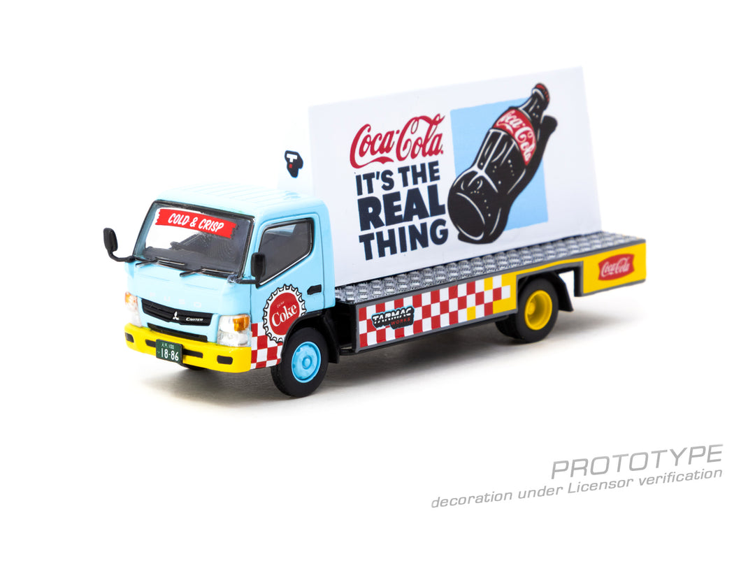Scale 1:64 Mitsubishi Fuso Canter Advertisement Truck COCA-COLA - Tarmac Works