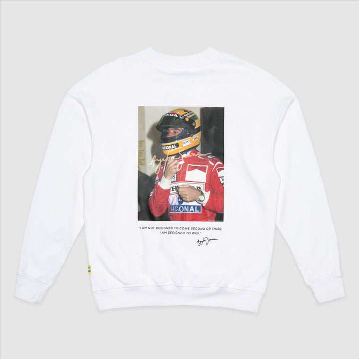 TAG Heuer x Senna Oversize Crew Neck Sweat (White)