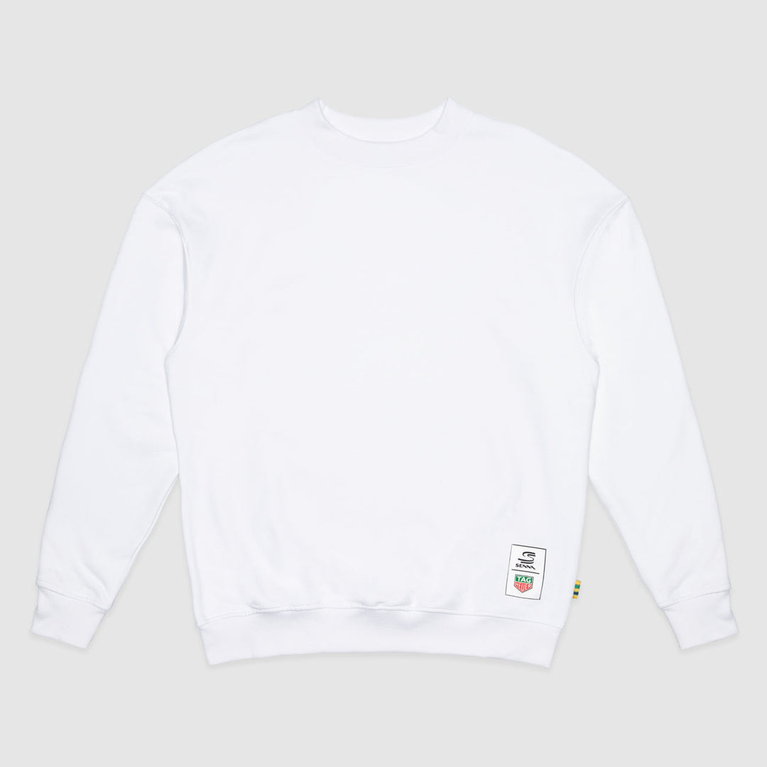 TAG Heuer x Senna Oversize Crew Neck Sweat (White)