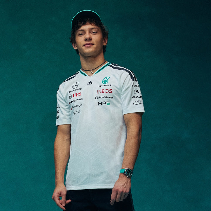 Team Driver Jersey AUTHENTIC 2026 Mercedes-AMG Petronas Formula 1 Team - White