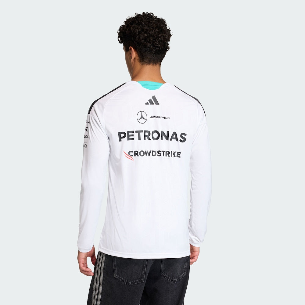 Team Driver Jersey Longsleeve 2026 Mercedes-AMG Petronas Formula 1 Team (White)