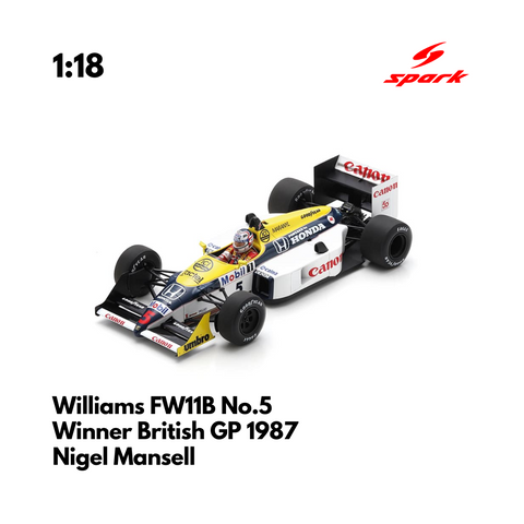 Williams FW11B No.5 Winner British GP 1987 -  Nigel Mansell - 1:18 Spark Model Car
