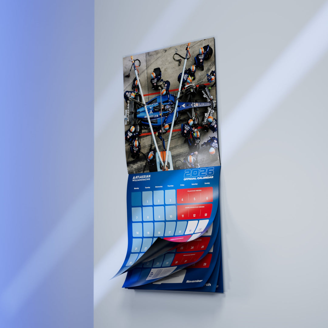 Atlassian Williams Racing Official 2026 Calendar - Automobilist