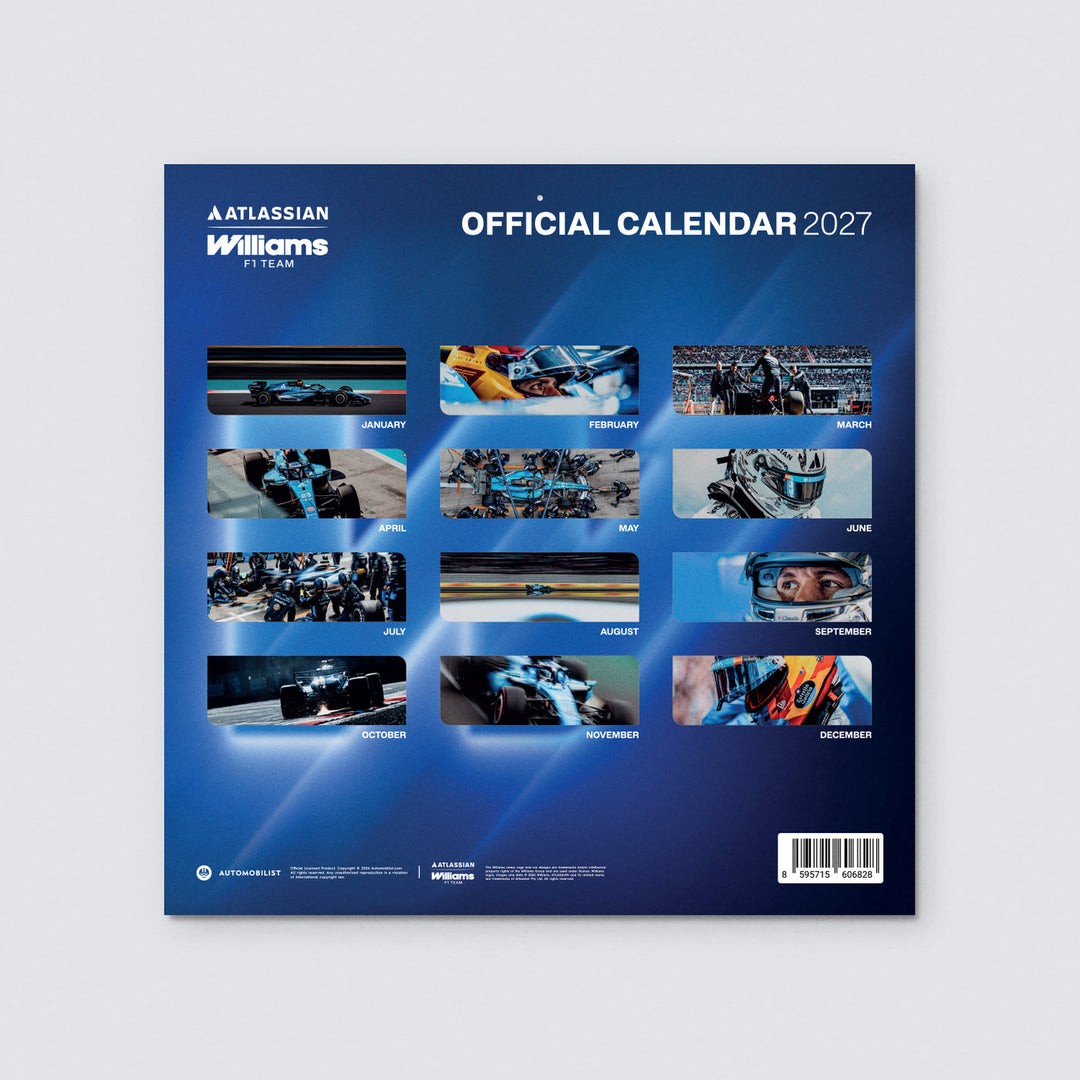 Atlassian Williams F1 Team - Official Calendar - 2027
