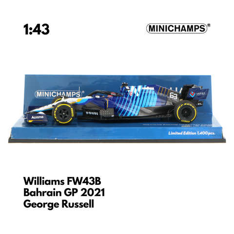 Williams - FW43B 2021 Bahrain GP George Russell 1/43 Model Car