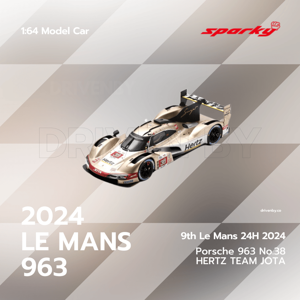 Porsche 963 No.38 HERTZ TEAM JOTA 9th Le Mans 24H 2024 Model Car