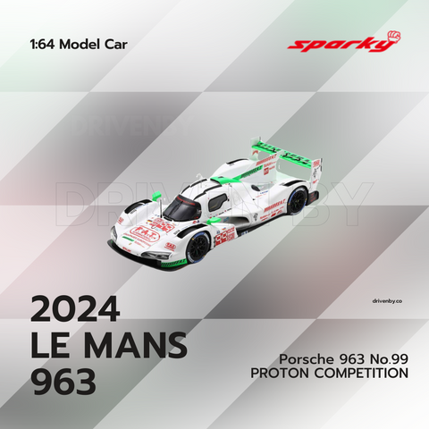 Porsche 963 No.99 PROTON COMPETITION Le Mans 24H 2024 - Scale 1/64 Sparky