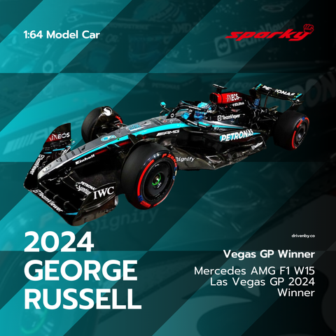 George Russell Las Vegas GP 2024 Mercedes F1 W15 Model Car - Scale 1/64 Sparky