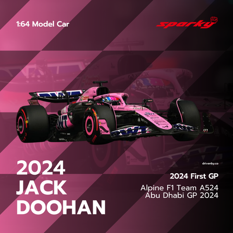 Jack Doohan Abu Dhabi GP 2024 Alpine F1 Team A524 Model Car - Scale 1/64 Sparky