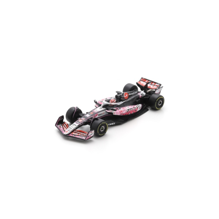 Haas F1 Team VF-25 Sakura Special Livery - Oliver Bearman &amp; Esteban Ocon – Japanese GP 2025 Model Car Scale 1:64 Sparky